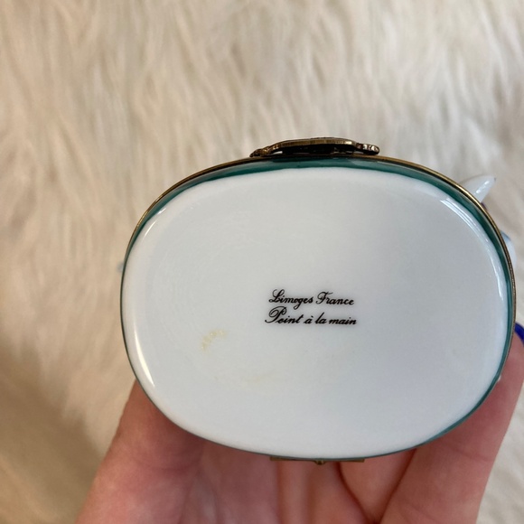 Limited Edition Numbered Dolphin LIMOGES Peint Main Trinket Box - Picture 3 of 5